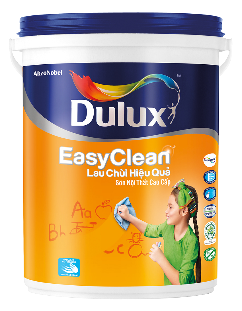 Sơn nước nội thất cao cấp Dulux EasyClean lau chùi hiệu quả bề mặt mờ A991